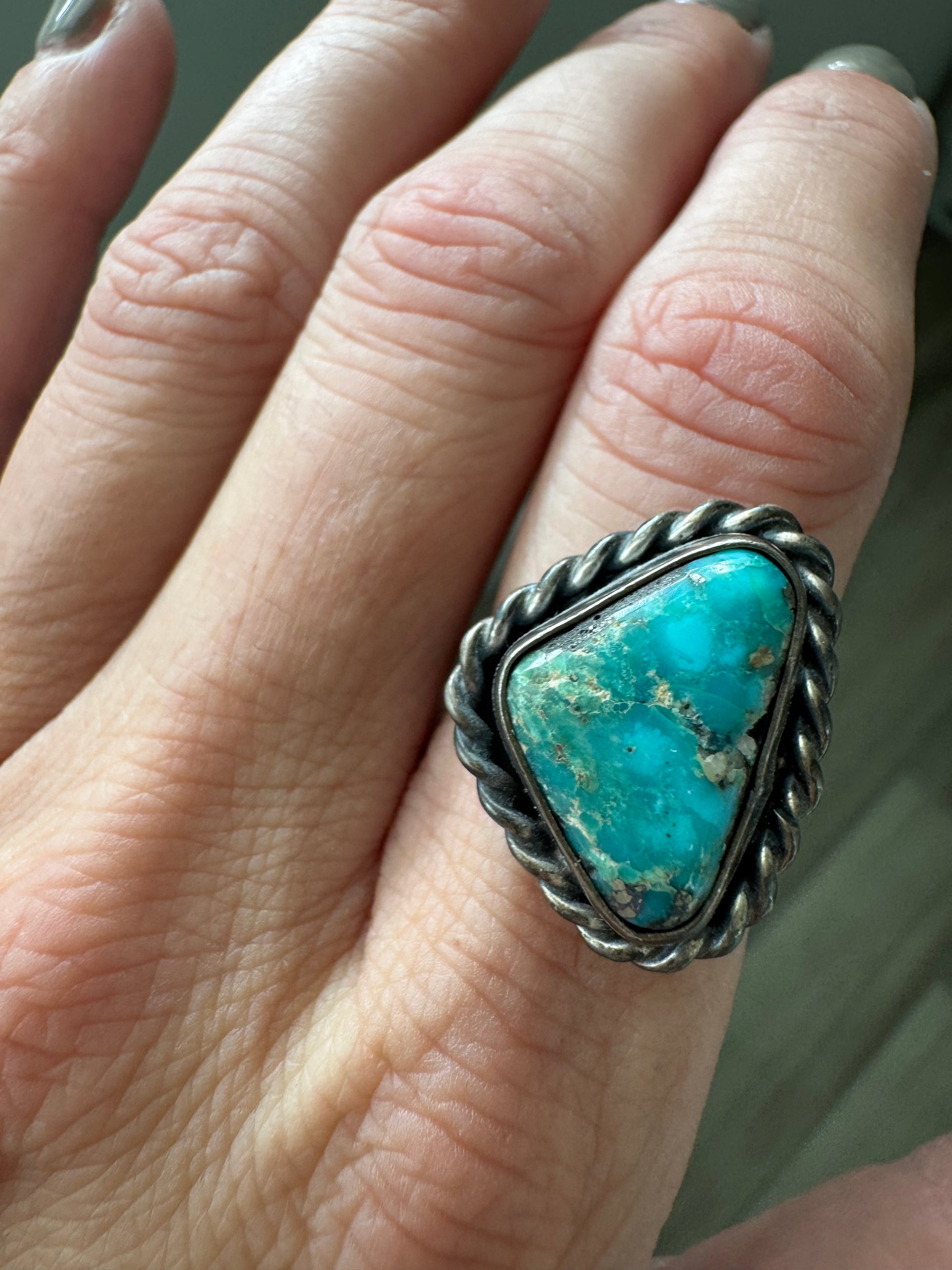 STERLING TURQUOISE RING SIZE 7