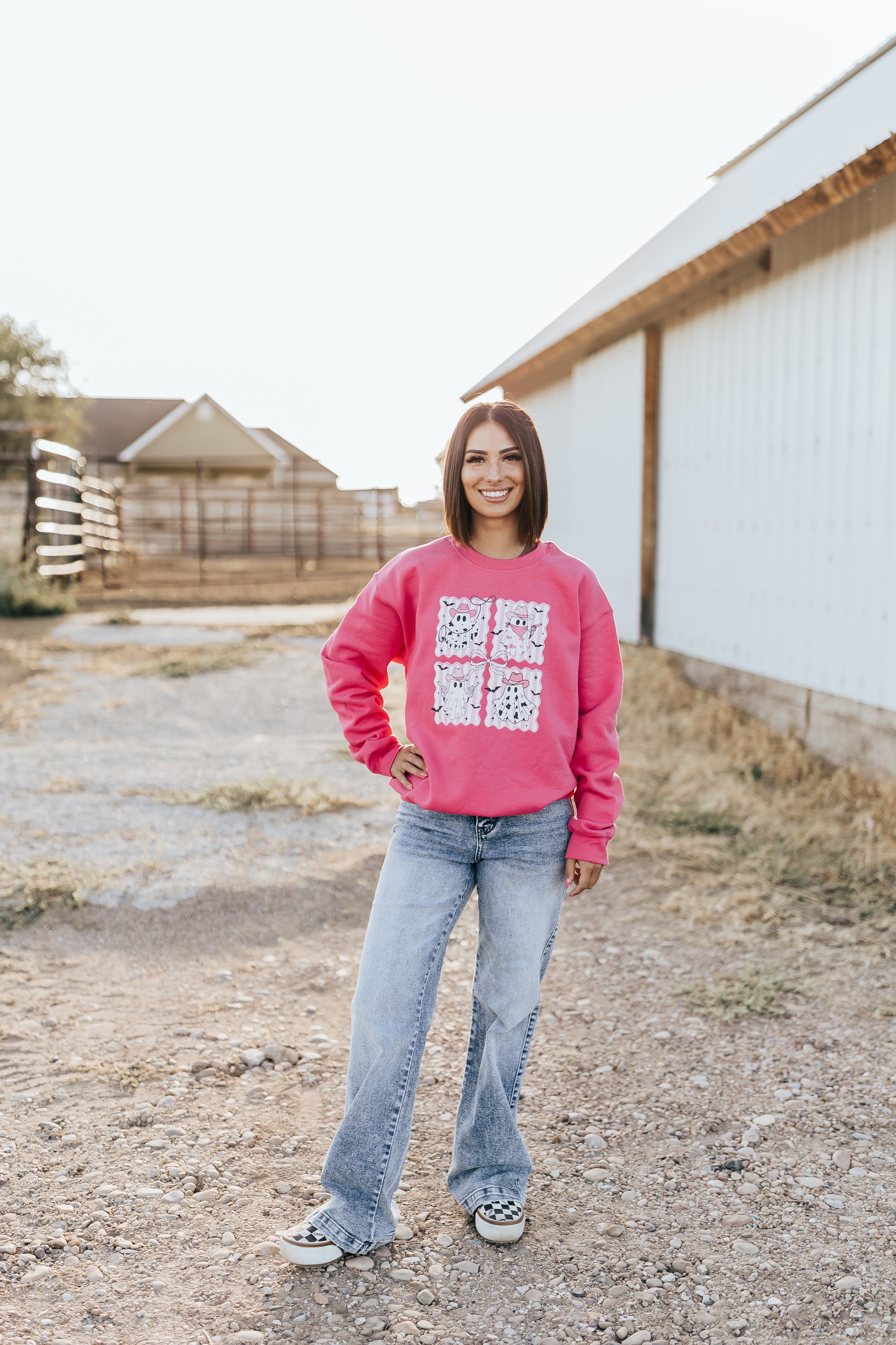 PINK COWBOY GHOST SWEATSHIRT