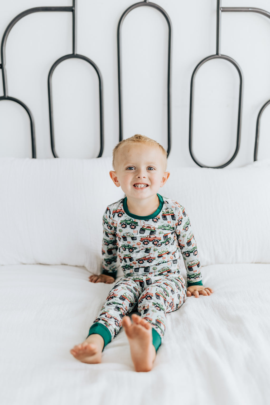 CHRISTMAS MONSTER TRUCK BAMBOO PJS
