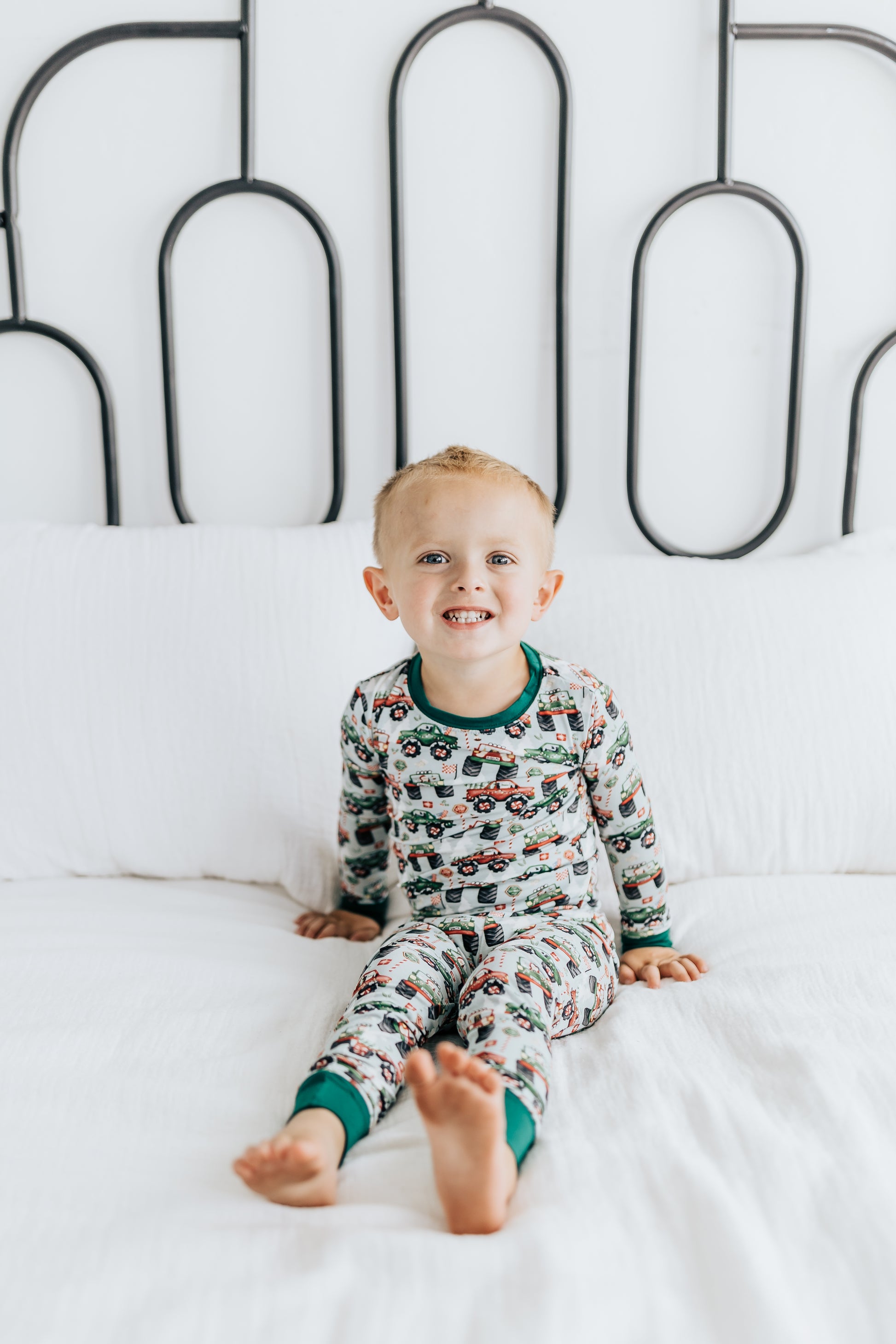 CHRISTMAS MONSTER TRUCK BAMBOO PJS