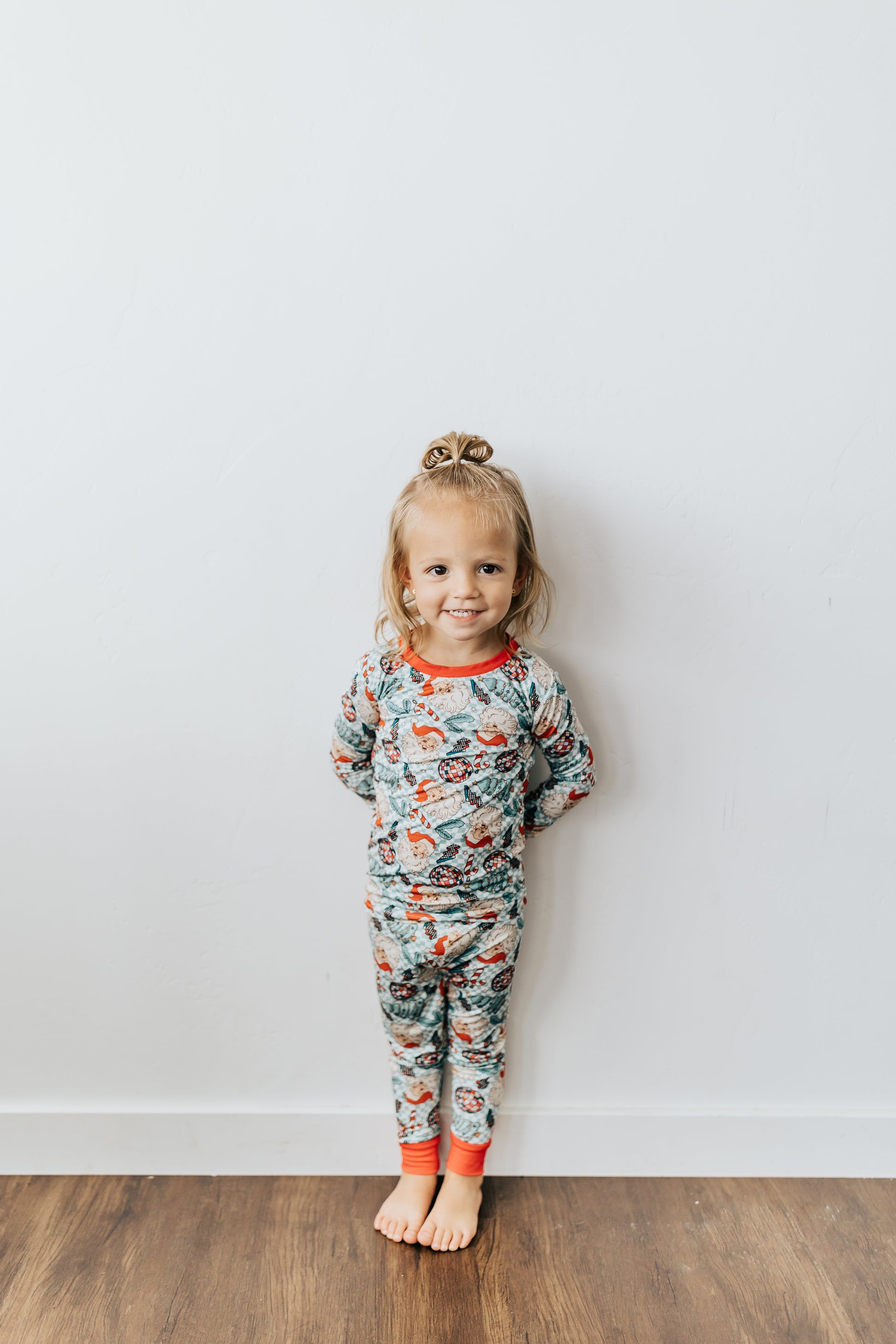 CHECKERED SANTA BAMBOO PJS