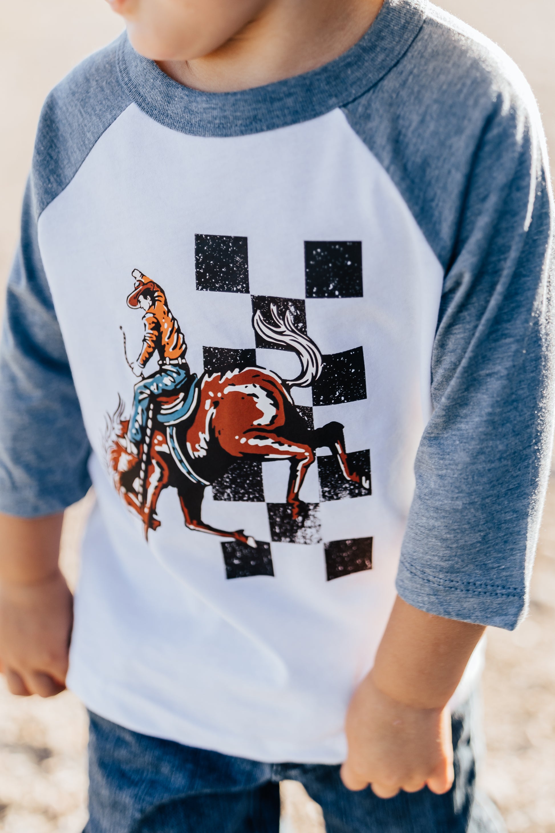 BUCKIN HORSE BASEBALL TEE