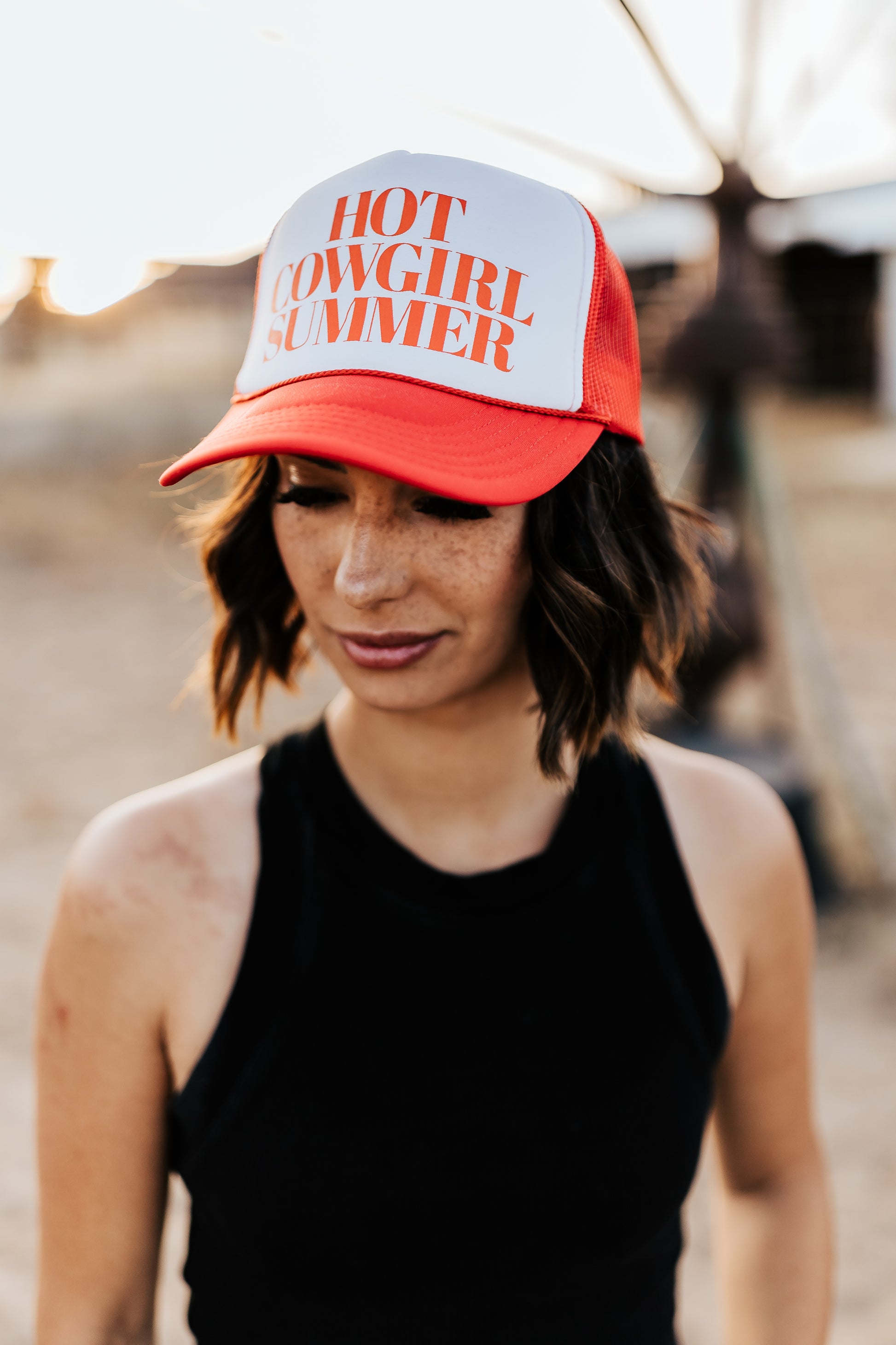 HOT COWGIRL SUMMER TRUCKER HAT