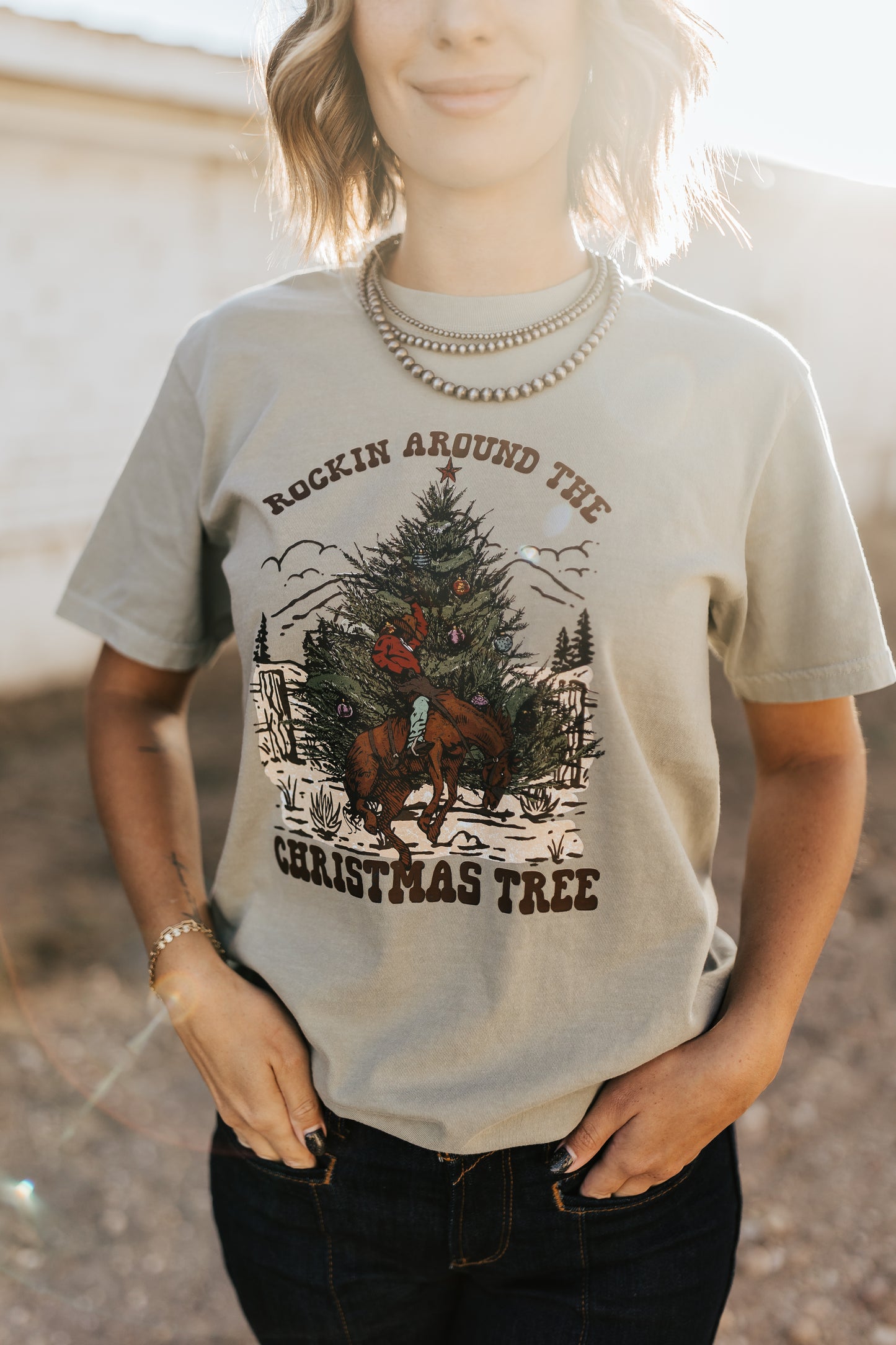 ROCKIN AROUND THE CHRISTMAS TREE TEE