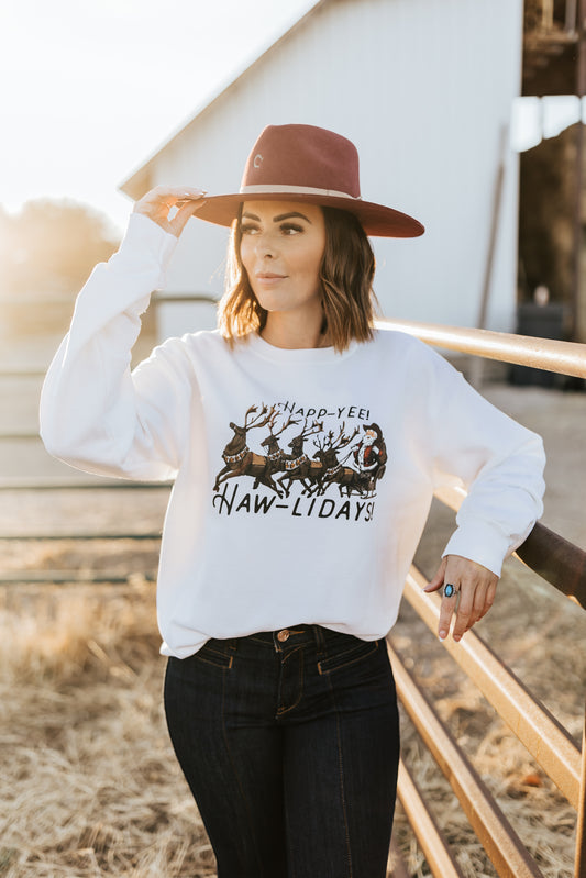 HAPP-YEE HAW-LIDAYS SWEATSHIRT