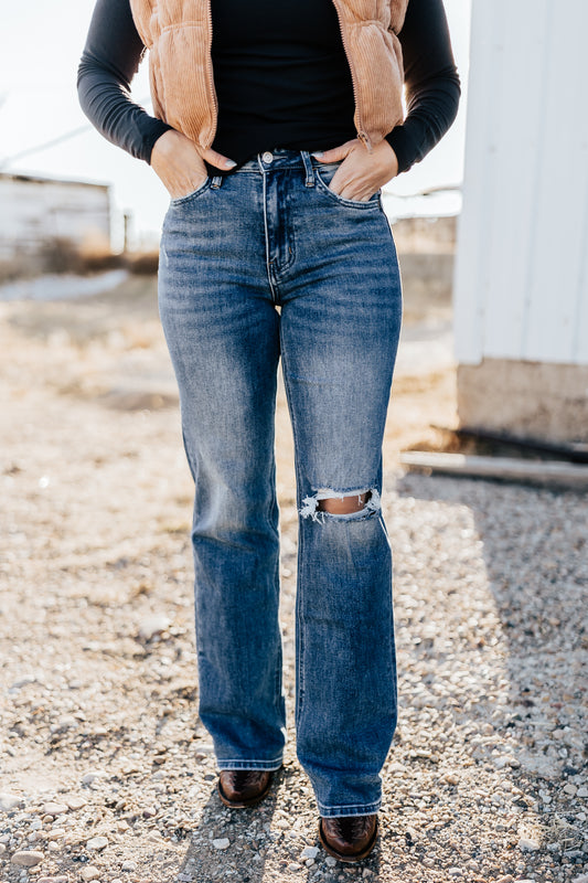 VERVET MEDIUM WASH BOOTCUT JEANS