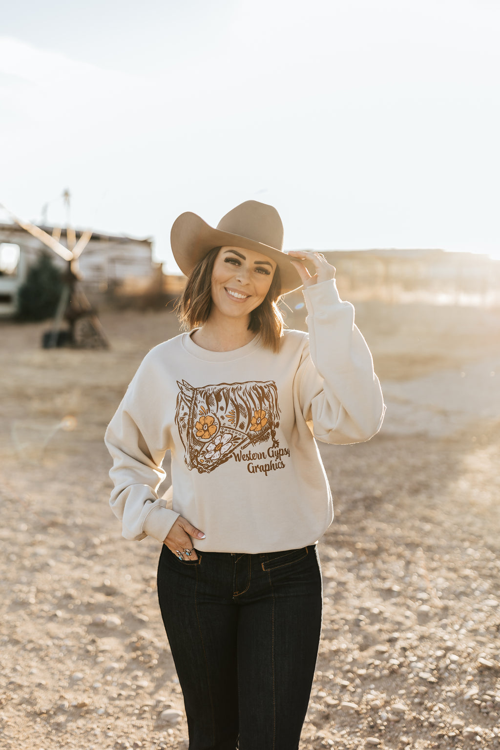 WESTERN GYPSY GRAPHICS SWEATSHIRT