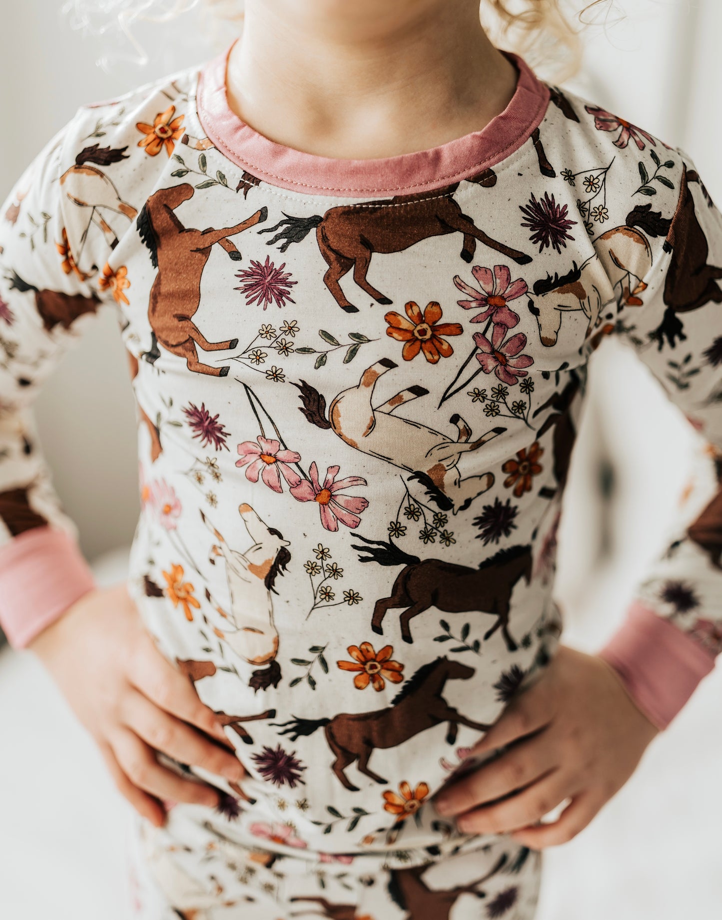 BAMBOO PINK HORSE PJS